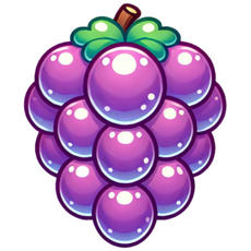 과일 DIY열전사지 낱장 5cm 티셔츠에코백용, 10개, 보라포도