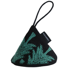 볼우물 북유럽풍 자수 냄비 장갑, 1개, 블랙