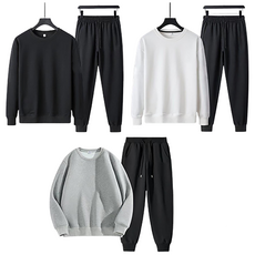 봄 가을 1+1+1 운동복 운동 후드티 세트 긴팔 캐주얼 라운드넥 남성 상의 긴팔 3종 세트 트레이닝복
