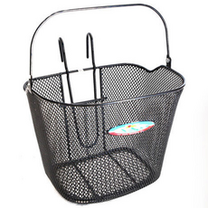 탑모아 자전거 바구니 전면걸이식바구니 블랙 대형, 1개, 블랙(대형)