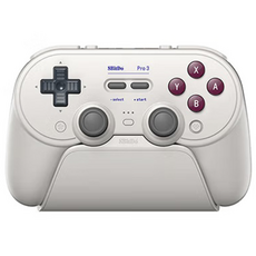 8BitDo 팔비토 Pro3 블루투스 게임패드 TMR 분리형 조이스틱 마그네틱 탈부착 버튼 PC 1000mAh, 클랙식 화이트, 1개