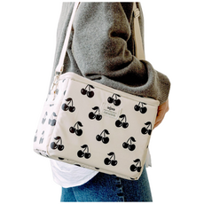 아이주 사각 쿨러백 보냉 가방 이유식 가방 피크닉 가방 보온 아이스백, 화이트체리 사각쿨러백