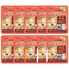 아이배냇 유아용 순한 덮밥소스 새우달걀 혼합맛(새우/달걀) 50g 10개