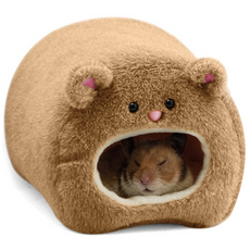뉴에이지 햄스터 은신처 곰돌이 포치 (브라운) NA-H168, 단일, 1개