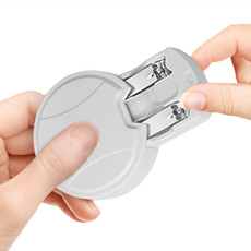 피피홈리빙 컴팩트한 마카롱 여행용 손톱깍이 세트, 1세트, 화이트