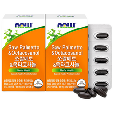 나우푸드 쏘팔메토&옥타코사놀 60캡슐 2박스, 60정, 2개