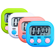 타이머 주방 요리 쿠킹 튀김 자석 식당 타임 스탑 워치, 1개, 타이머 핑크