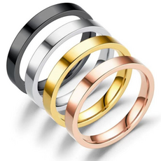 상류 지역 불퇴색 티타늄 2mm3mm반지 여인 남성 골드 광택 커플링