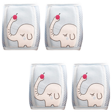 STARDOOR 動物印花魔鬼氈護膝2入組, 藍色 大象款, 2組