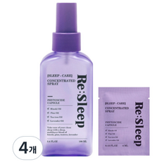 리슬립 슬립 케어 피톤치드 편백 농축 스프레이 휴대용 (오일 3% 캡슐형), 100ml, 4개