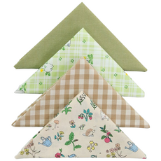 천가게 원단패키지 플라워 꽃무늬 레몬 과일 자투리원단 체크천 5종, 1세트, 숲속작은친구