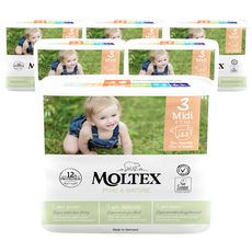 [쿠팡수입] 몰텍스 퓨어앤네이처 밴드형 기저귀, 3단계, 198매