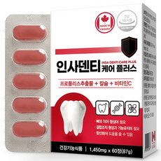 네이처그랜드 인사덴티 케어 플러스 2개월분 프로폴리스 칼슘 치아건강 뼈건강, 1개, 60정