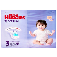 하기스 NEW 맥스드라이 기저귀 아동공용 중형 3단계(7~11kg) 밴드형, 3단계, 144매