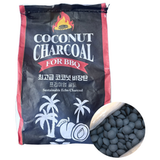 [맛소풍] 캠핑용 코코넛 조개탄 천연 숯 1kg 2kg, 2개