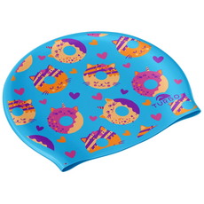 터보스윔 실리콘 수영 수모 캣도넛 9702334, 1개, Blue Sky