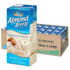 매일유업 아몬드브리즈 언스위트 190ml x 24ea 1box, 24개