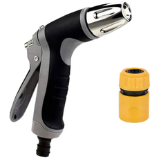 NEED 매직 물 호스용 스프레이건 6종 고압 분사기 정원 베란다 청소 물호스 헤드 분사건, ABS숏건, 1개