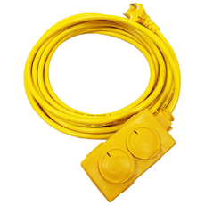 전기연장선 캠핑용 연장선 작업선 리드선 방수커버 접지 2구 20호 18m 1.5SQ, 1개