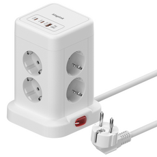 스탠드형 12구 멀티탭 8구 멀티탭 개별 스위치 USB-C-A 고속충전 어린이 보호문 1.8m 화이트, 1개, 8구 멀티탭 화이트, 1.8cm