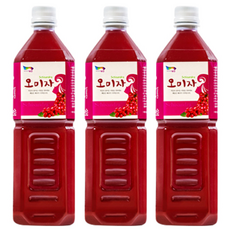 해담은베리 무설탕 무첨가 오미자원액 해담은베리 무설탕, 1L, 3개