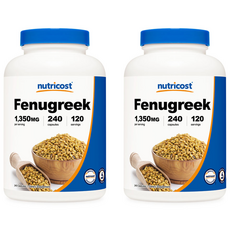 뉴트리코스트 Nutricost Fenugreek Seed 페뉴그릭 호로파씨 240캡슐 2팩, 240정, 2개