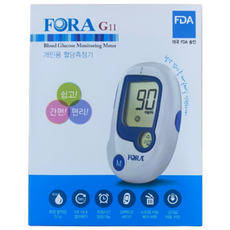 포라 혈당측정기 본품 1세트 박스 (채혈기 기계 관리수첩 포함) 혈당계 혈당기 포아 기계, 1개