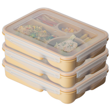 나누담 나눔 밀프랩 5구 도시락 밀폐용기, 3개, 단품