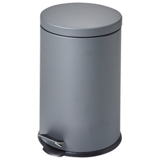 할메이드 인테리어 무소음 원형 페달휴지통 종량제 쓰레기통 5L 12L 20L, 1개, 20L 무광그레이