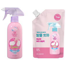 온더바디 코튼풋 발을씻자 풋샴푸 비누 385ml 1개 + 리필 500ml 1개