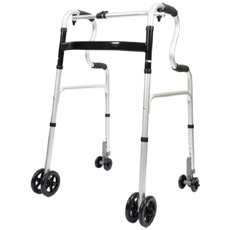 라이스특가 성인용보행기 바퀴워커 라온아띠 KCS-211 이중바퀴 접이식 고정가능 고령자 재활치료용, 1개