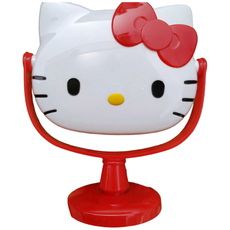 GOYES 산리오 헬로 키티 탁상 회전 거울 귀여운 소품, 붉은색
