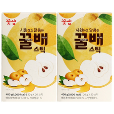 꽃샘 꿀배스틱, 2개, 20개입, 20g