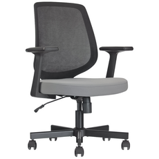 일본정품브랜드 OFFICE . STAR SMALL 사무용 의자 회의실용 학생용 컴퓨터 메쉬 체어, 흑색 + 흑색 + 회색