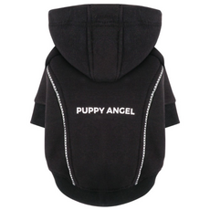 PUPPY ANGEL 寵物拉鍊式連帽上衣 PA-OW414, 黑色的