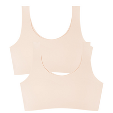 수아팜 주니어 1단계 쉘론 심리스 브라 2매_스킨