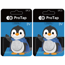 ProTap 버튼셀 리튬 코인건전지 CR2016, 2개, 1개입