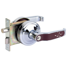 100% KS정품 방화인증 국산 현관 방화문 손잡이 원형 레버형, 그랜드레드, 1개