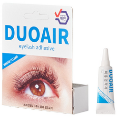 듀오에어 속눈썹풀 속눈썹접착제 글루 DUOAIR, 클리어톤(흰색-반투명풀), 1개