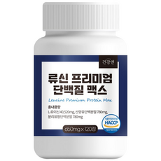 류신 단백질 프리미엄 류신 총 40520mg 식약청 HACCP 인증, 1개, 120정