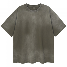 벨로시티 16수 피그먼트 블리치 워싱 오버핏 빈티지 반팔 티셔츠