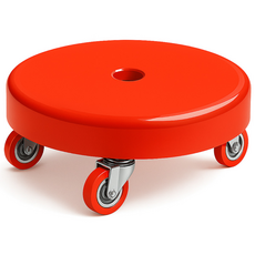 헤이미샤 무빙체어 앉은뱅이 이동식 무빙의자 작업 청소용 이동의자 (중형), 레드, 1개