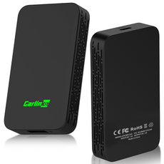 카링킷 5.0 무선 CarPlay 안드로이드 자동 자동차 어댑터 블랙 Wi-Fi 2.4 & 5G 자동차 전자 안드로이드 자동차 무선 동글 지원 GPS 자동차 버튼 특징, 365일 보증