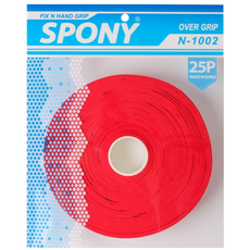 스포니 소프트핏 오버그립 25p, 레드, 25개