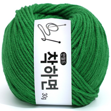 착하면 30g 뜨개실 얀월드 얀메이크, 1개, 054. 밝은그린 30g