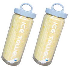 For You Living 運動濕毛巾 66 x 43cm, 黃色, 2個