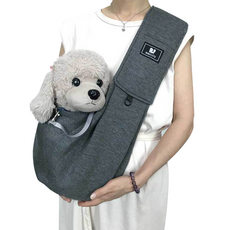 제이엠리빙 강아지 슬링백 띠 포대기 이동가방, 1개, 다크그레이