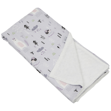 ahtty blanc 棉質超細纖維兒童毛毯, Whie Bear Grey, 1條