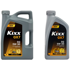 KIXX G1 5W30 SP 4L 1개 +1L 가솔린 엔진오일, 5L, GX7 (구G1) SQ 5W30 4L 1개 +1L 1개