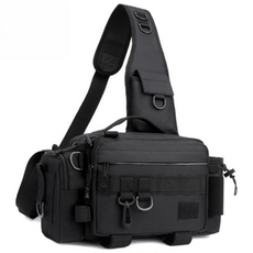 블루웨이브 낚시 크로스백 보조가방 루어낚시 슬링백, 블랙